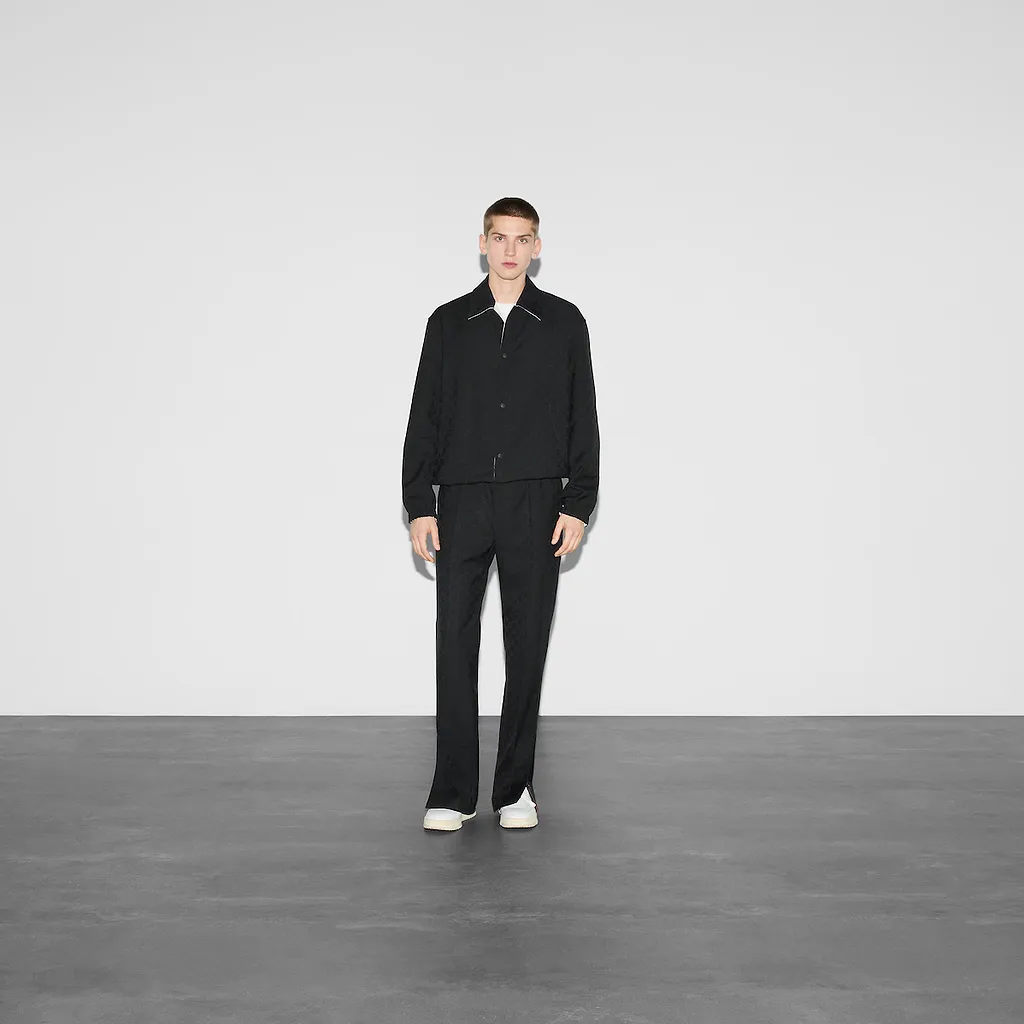 Reversible Gg Polyester Jacket