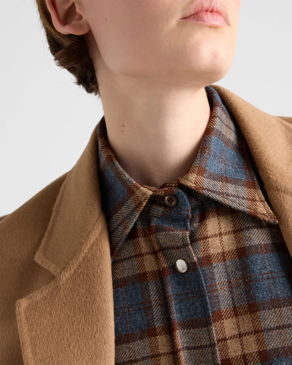 Checked Wool Twill Shirt