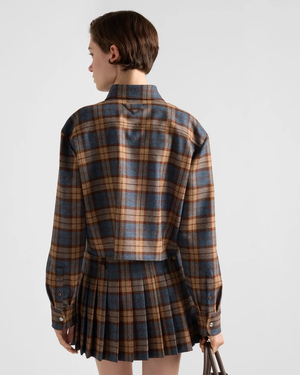 Checked Wool Twill Shirt