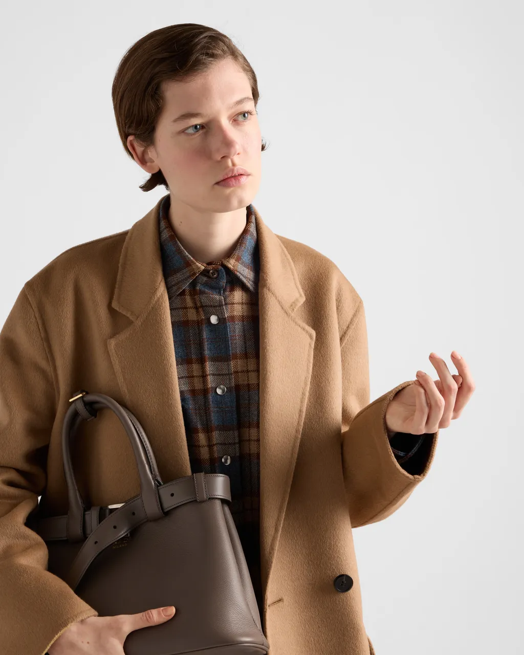 Checked Wool Twill Shirt