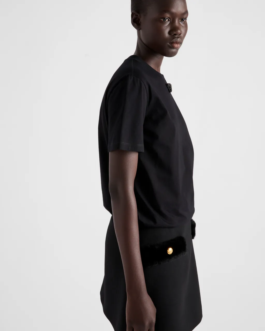 Jersey T-Shirt With Embroidered Triangle