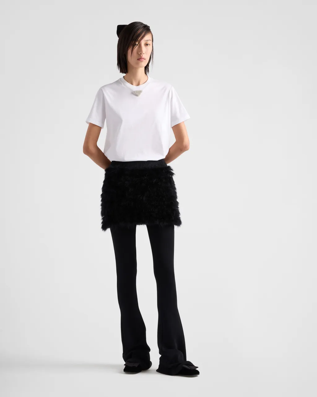 Jersey T-Shirt With Embroidered Triangle