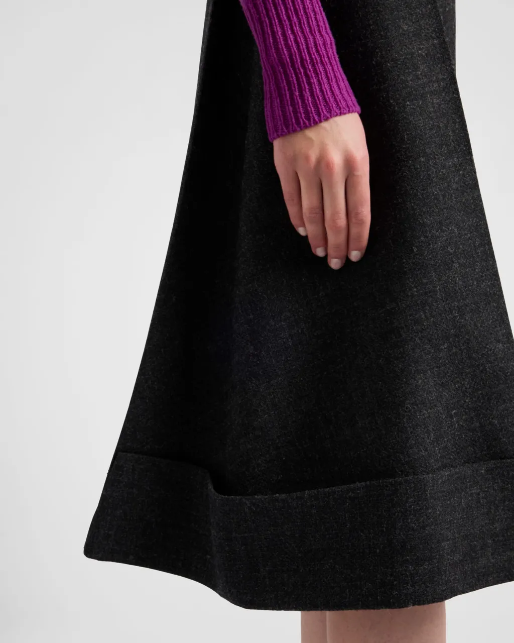 Vintage-Look Rush Stitch Midi-Skirt