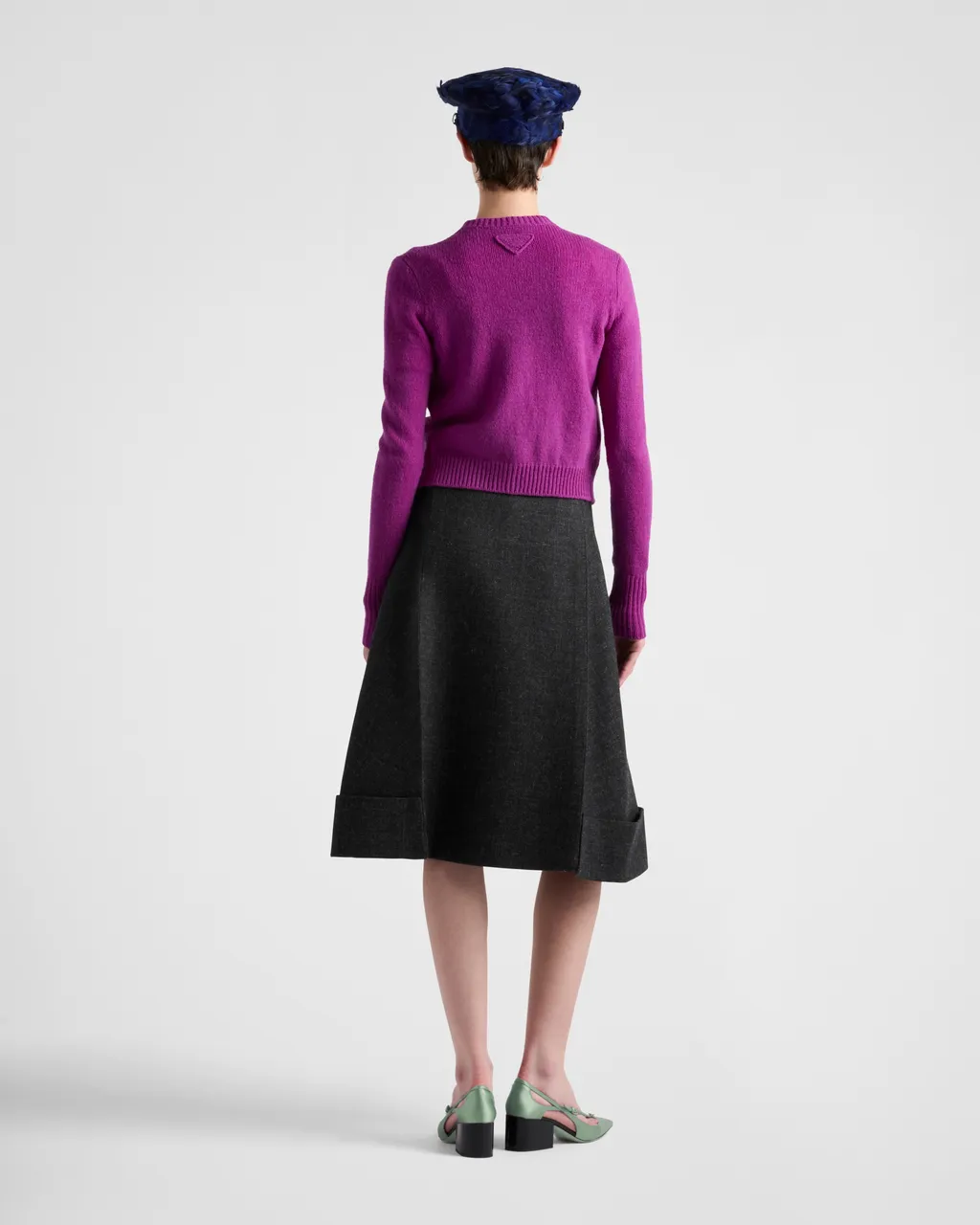 Vintage-Look Rush Stitch Midi-Skirt