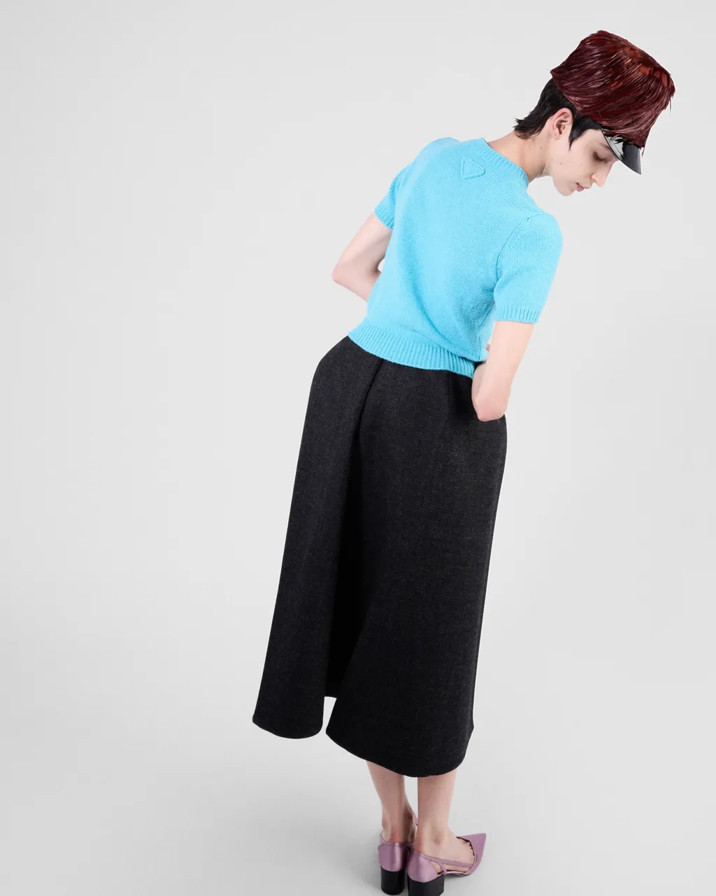Short-Sleeved Cashmere Sweater