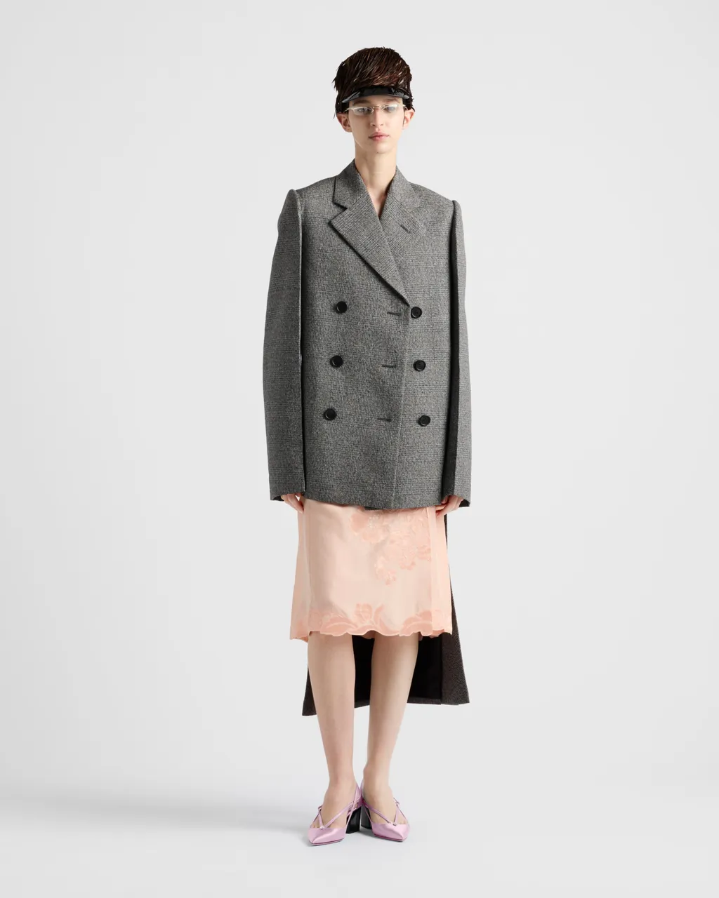Double-Breasted Prince Of Wales Checked Jacket