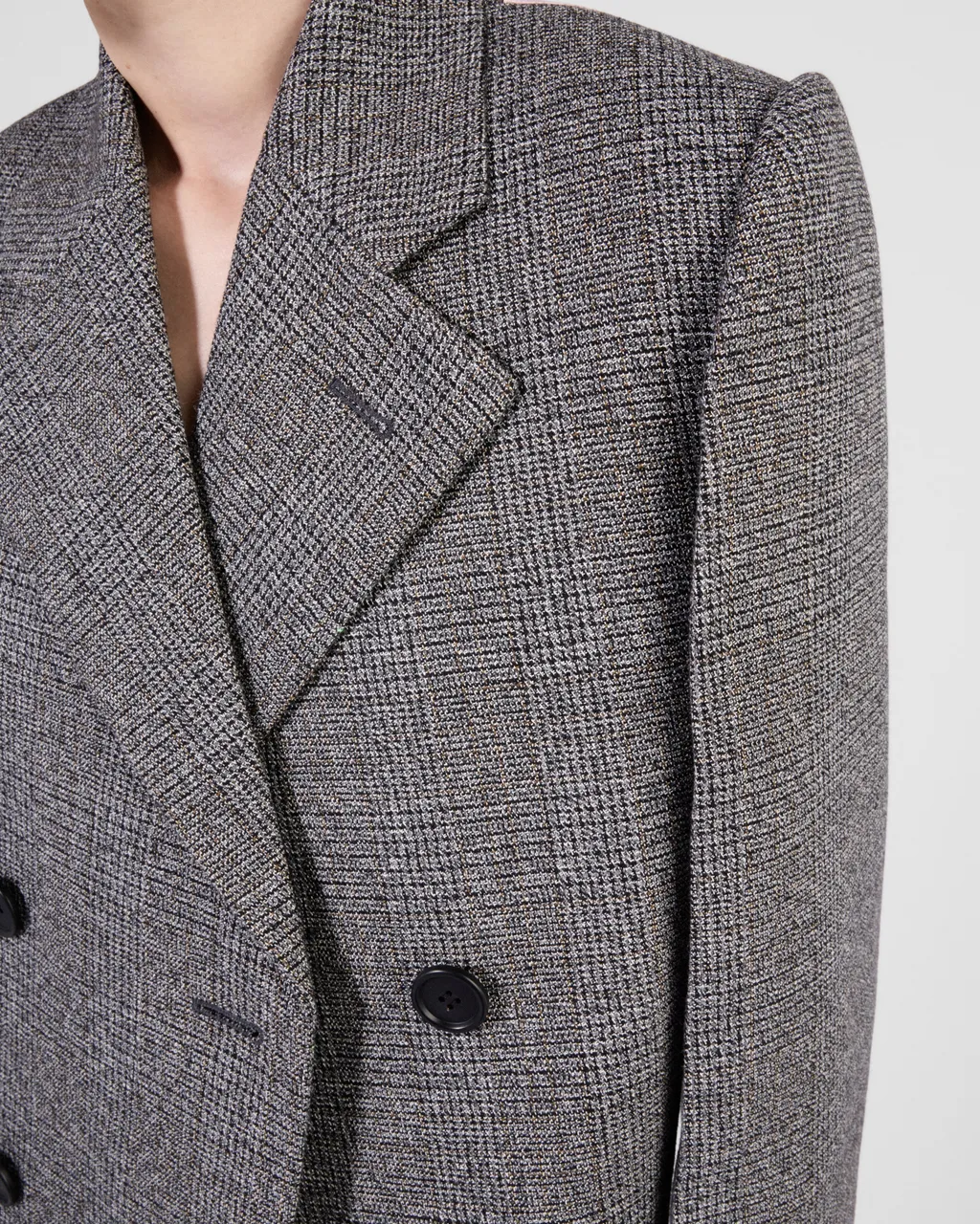 Double-Breasted Prince Of Wales Checked Jacket