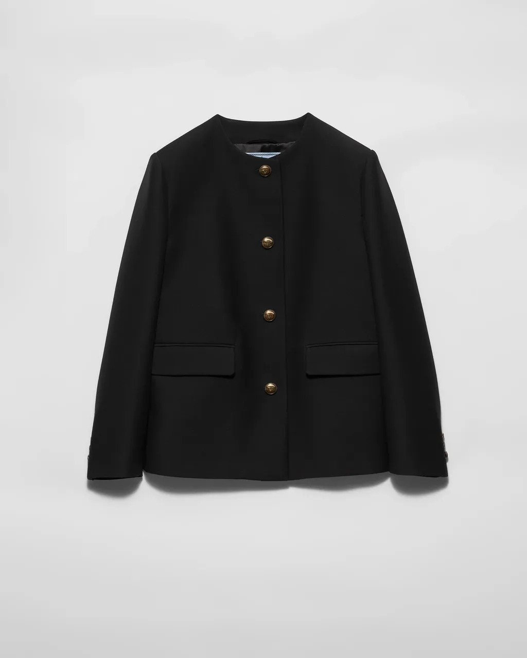 Single-Breasted Tricotine Jacket