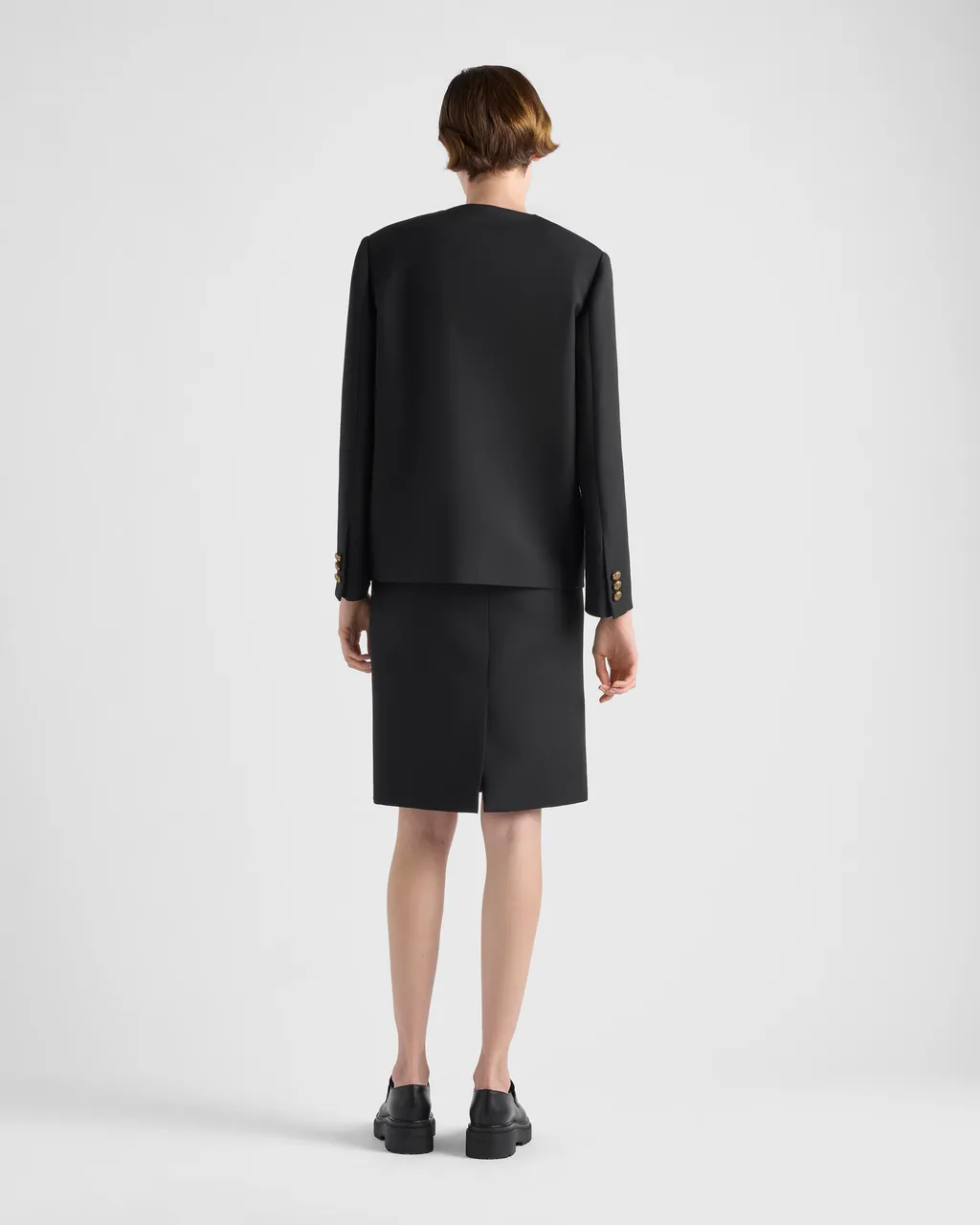 Single-Breasted Tricotine Jacket