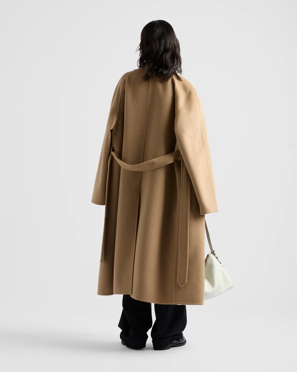 Double-Breasted Cashgora Coat