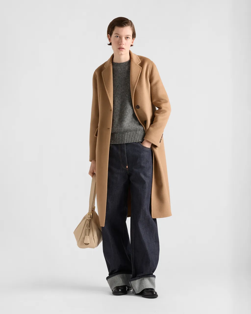 Single-Breasted Cashgora Coat