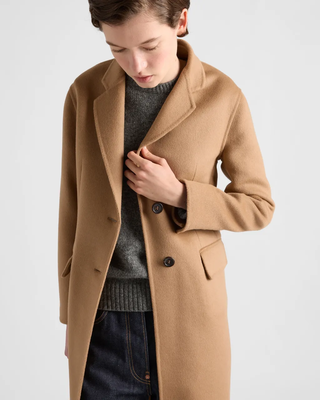 Single-Breasted Cashgora Coat