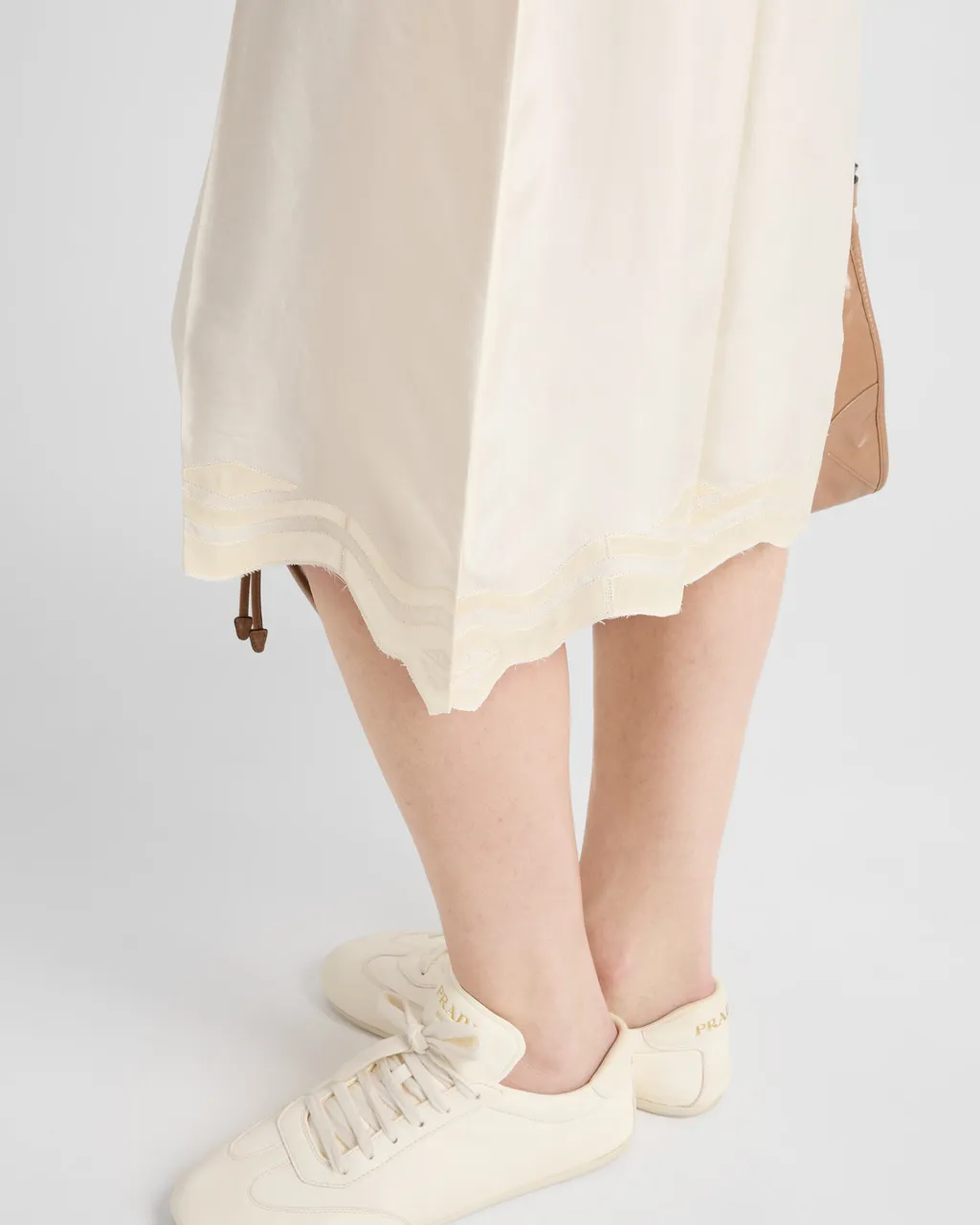 Embroidered Silk Habutai Skirt