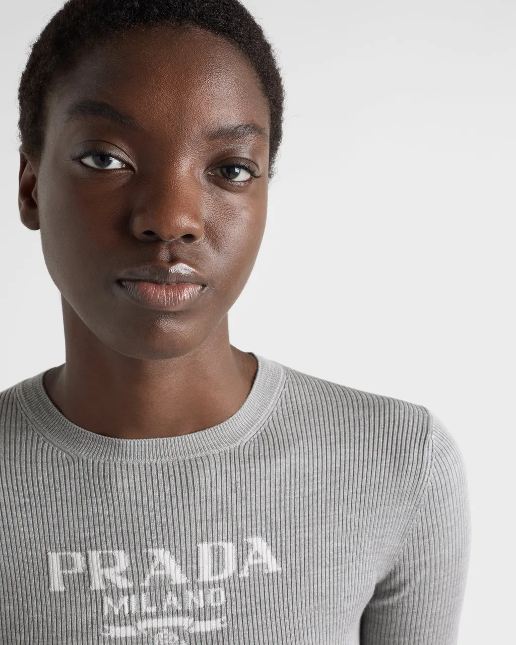 Silk Crew-Neck Sweater With Logo
