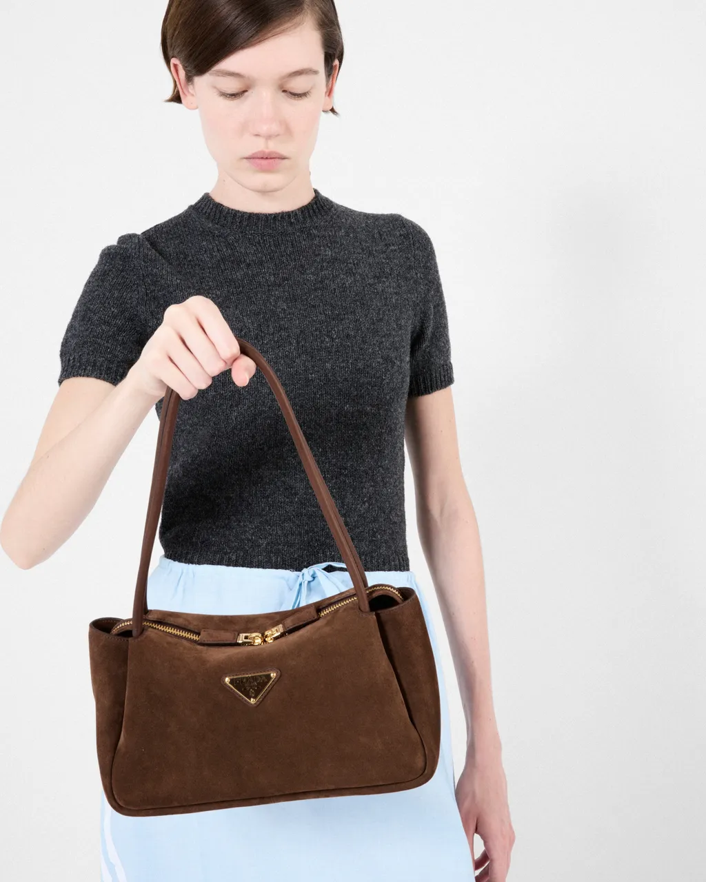 Short-Sleeved Cashmere Sweater