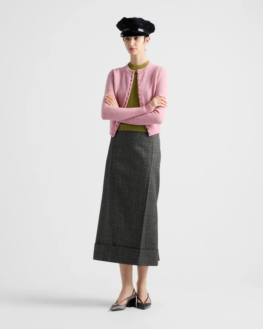 Short-Sleeved Cashmere Sweater