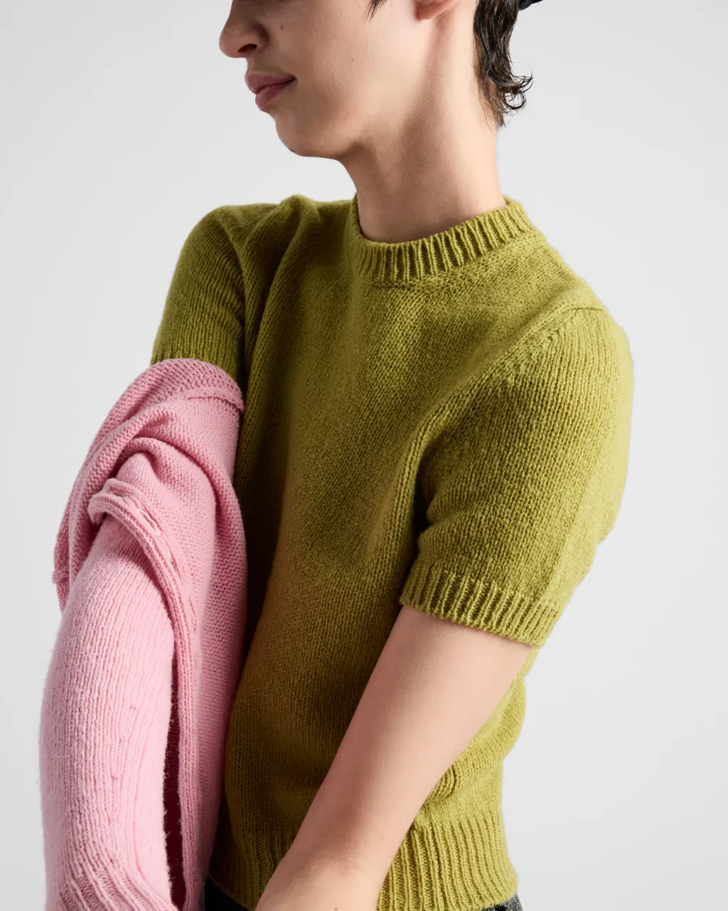 Short-Sleeved Cashmere Sweater