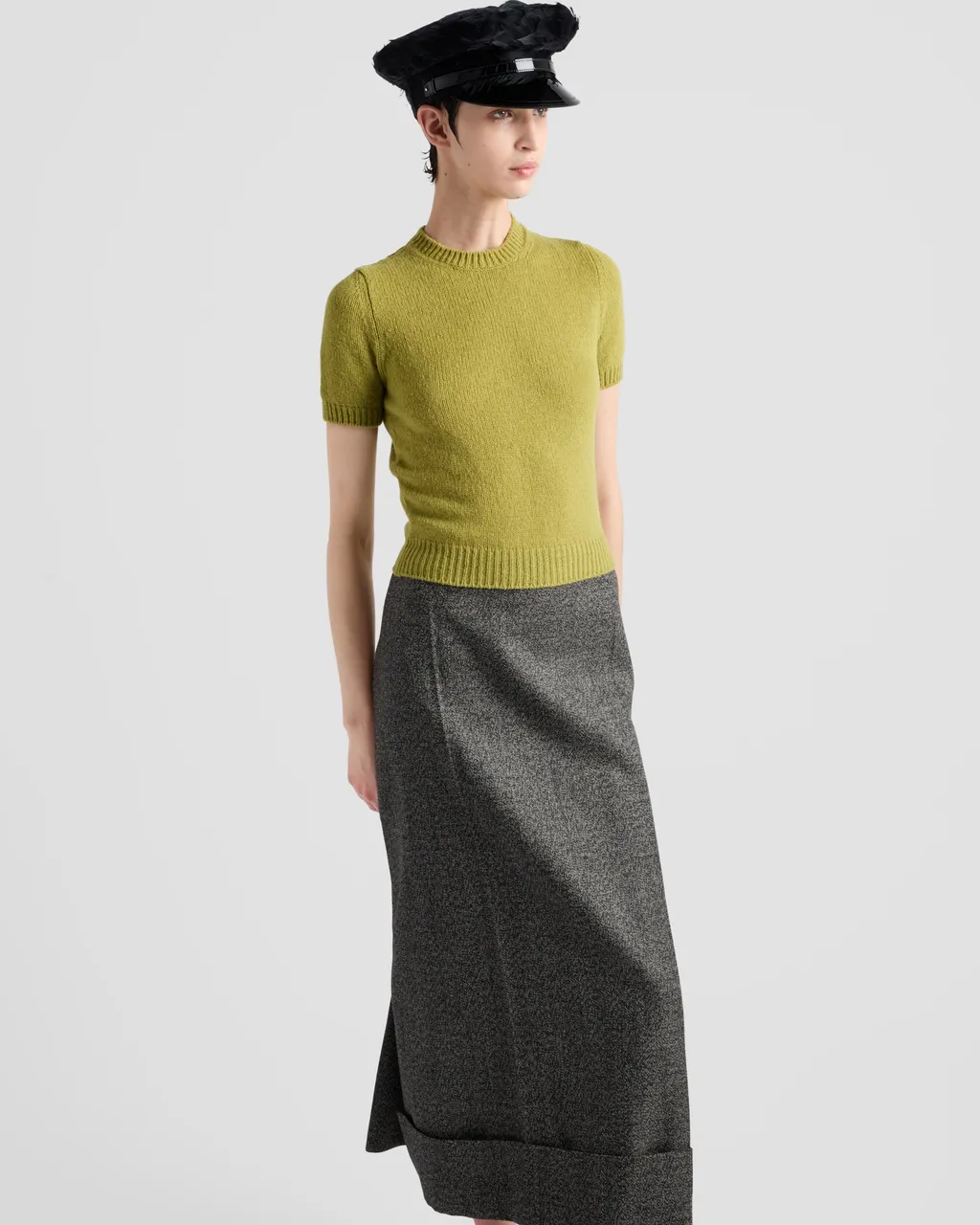 Short-Sleeved Cashmere Sweater