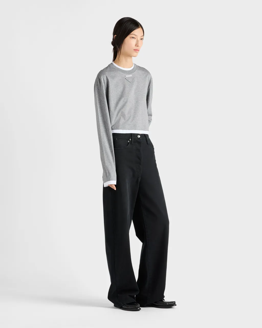 Long-Sleeved Cotton Jersey T-Shirt