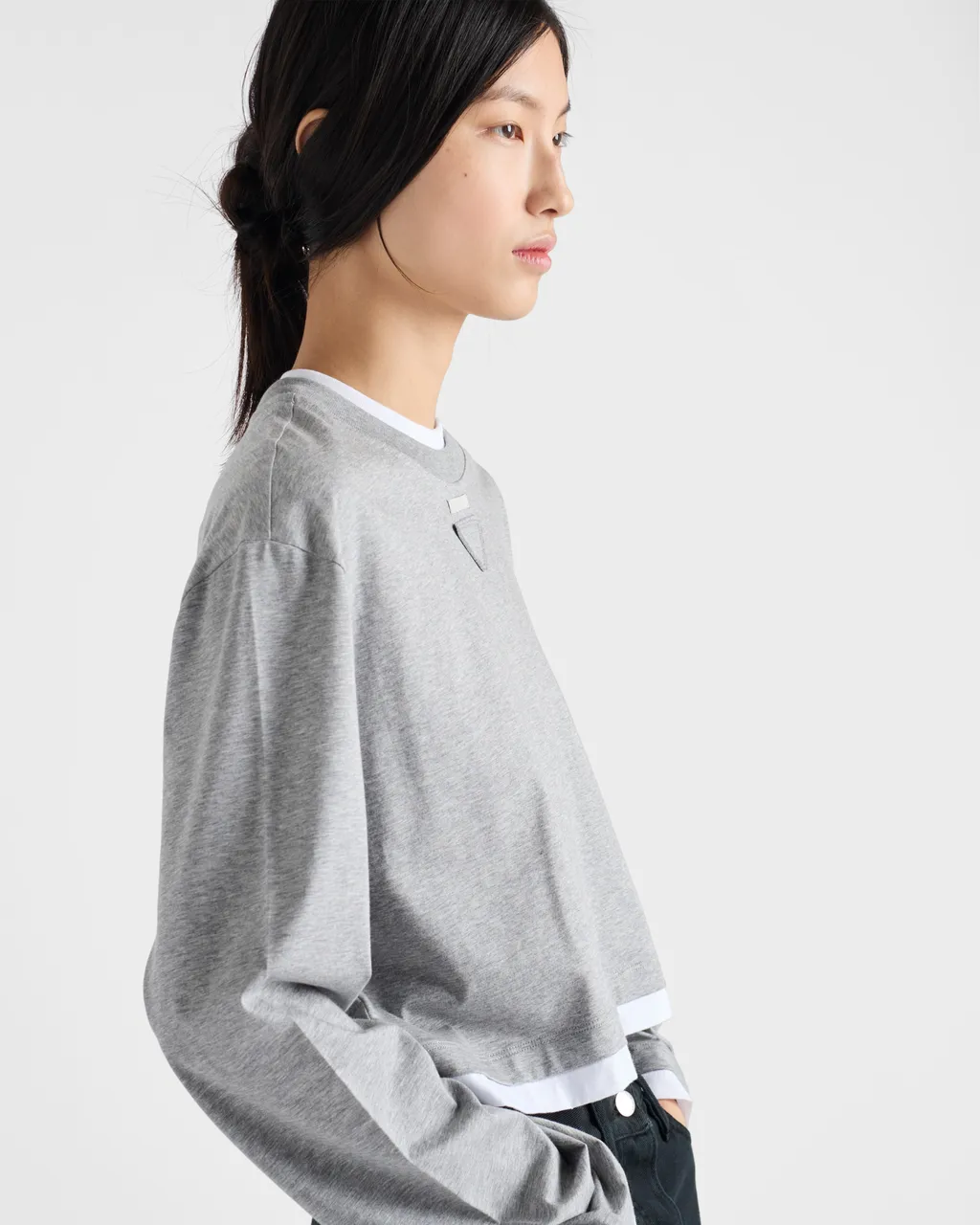Long-Sleeved Cotton Jersey T-Shirt