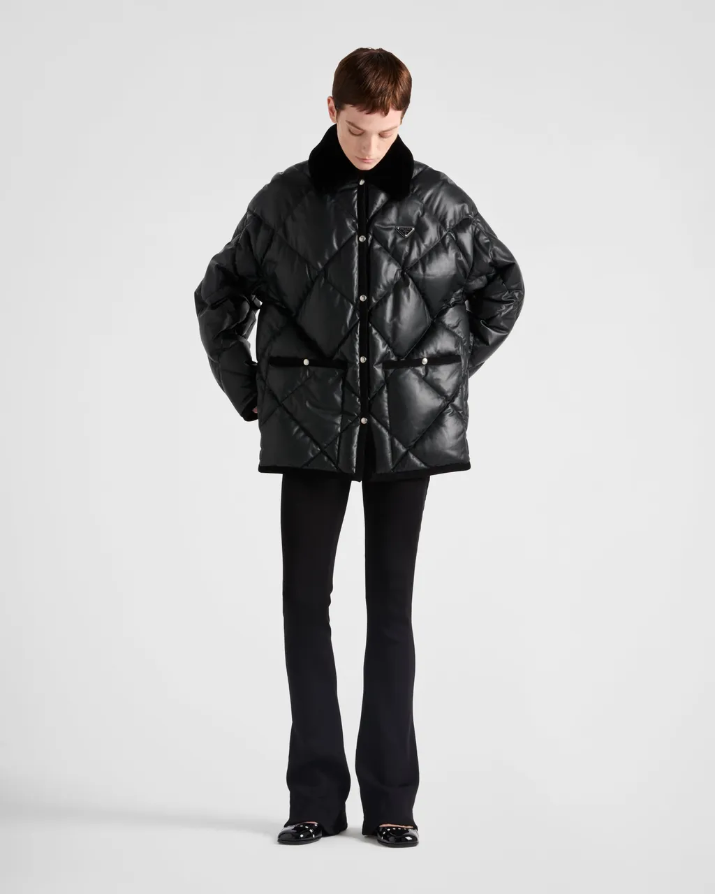 Quilted Nappa Leather Caban