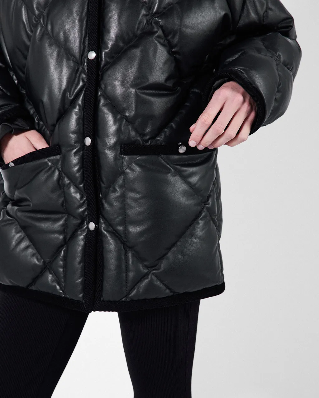 Quilted Nappa Leather Caban