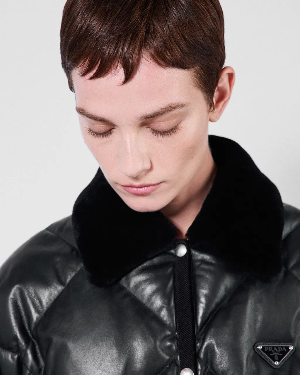 Quilted Nappa Leather Caban