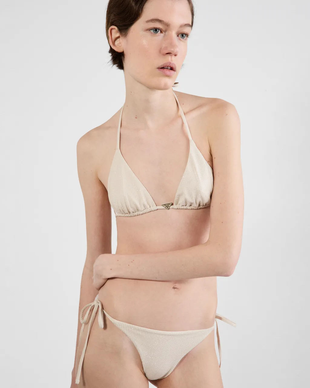 Jersey Bikini Bottom With Rhinestones