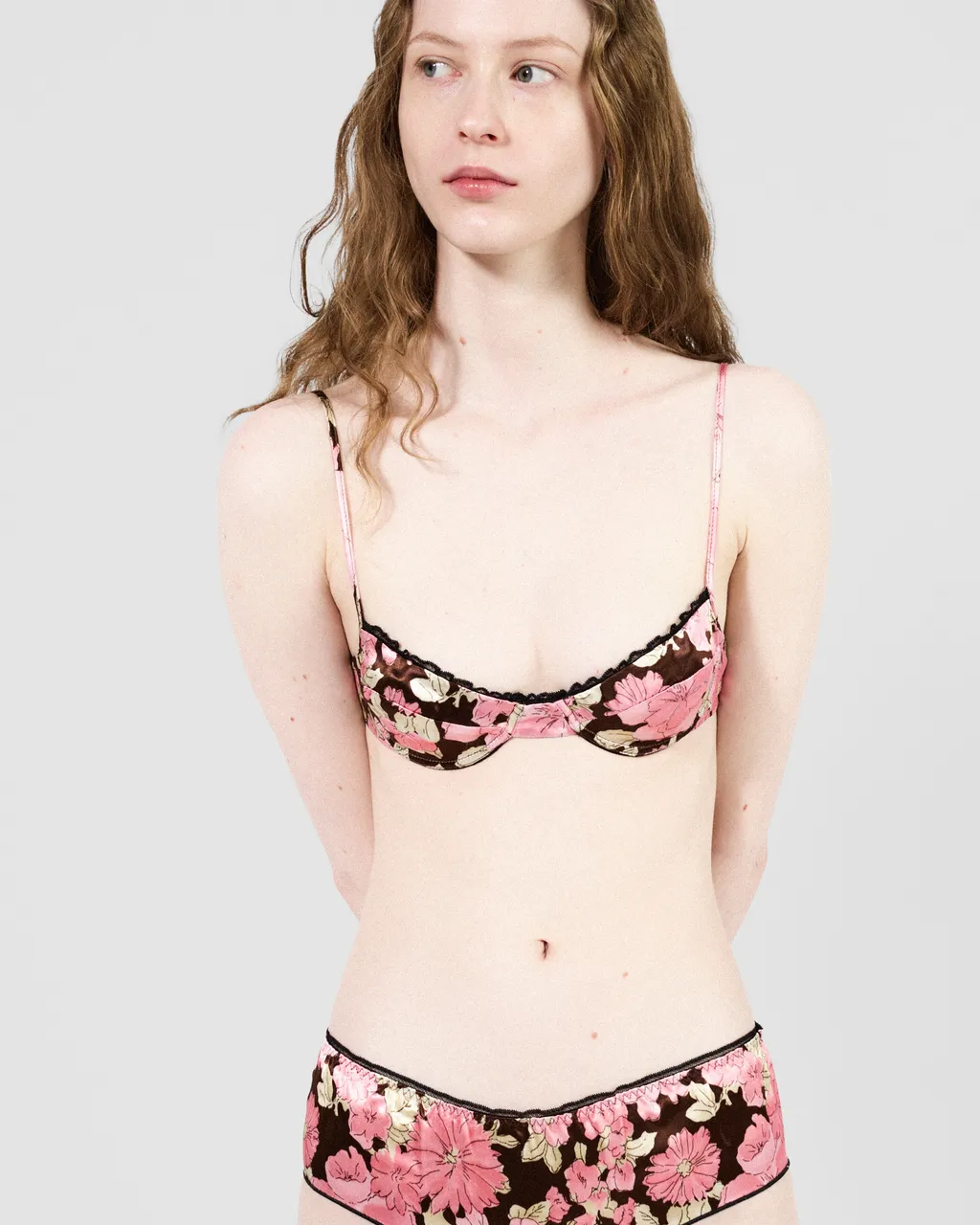 Printed Satin Bra