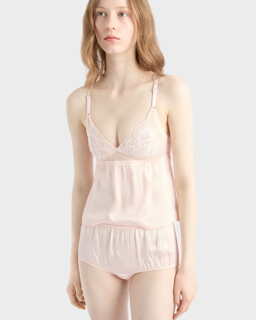 Vintage-Look Satin And Lace Top
