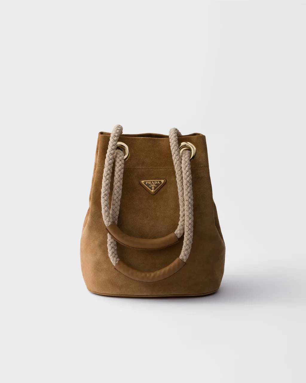 Small Prada Mariner Suede Bucket Bag