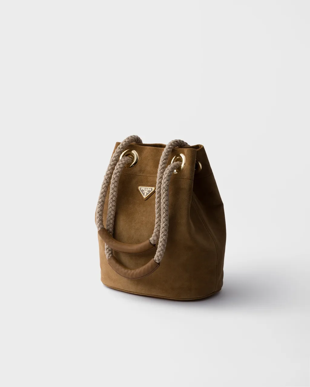 Small Prada Mariner Suede Bucket Bag