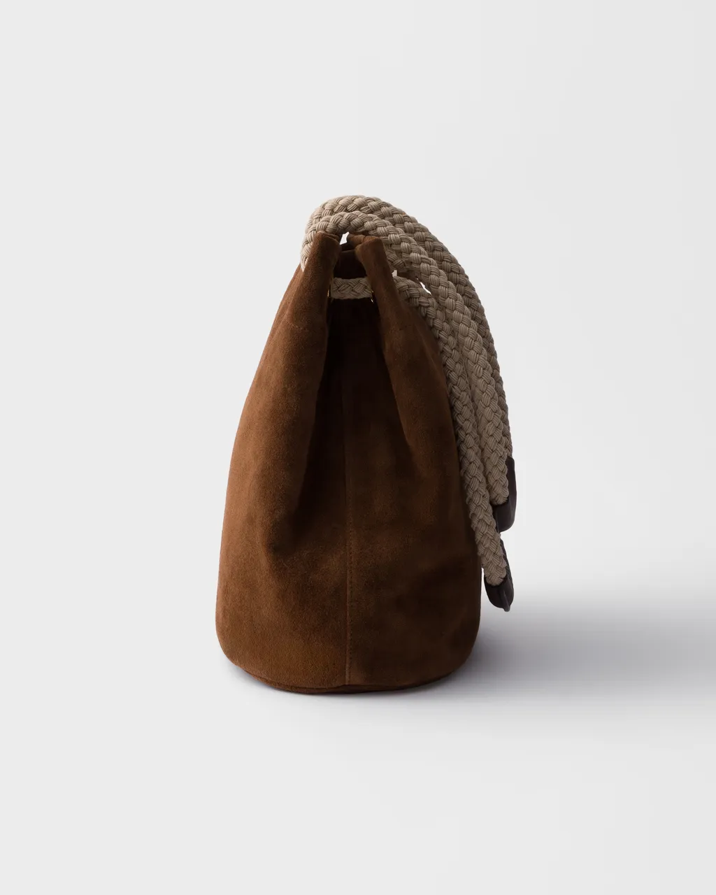 Small Prada Mariner Suede Bucket Bag