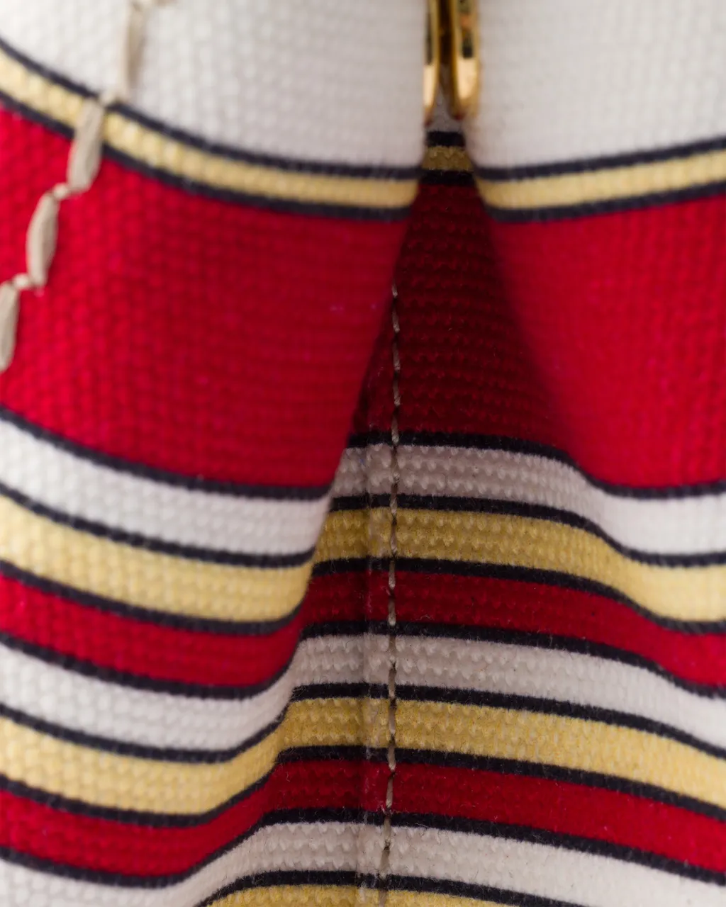 Prada JardiniÈRe Striped Cotton Canvas Mini-Bag