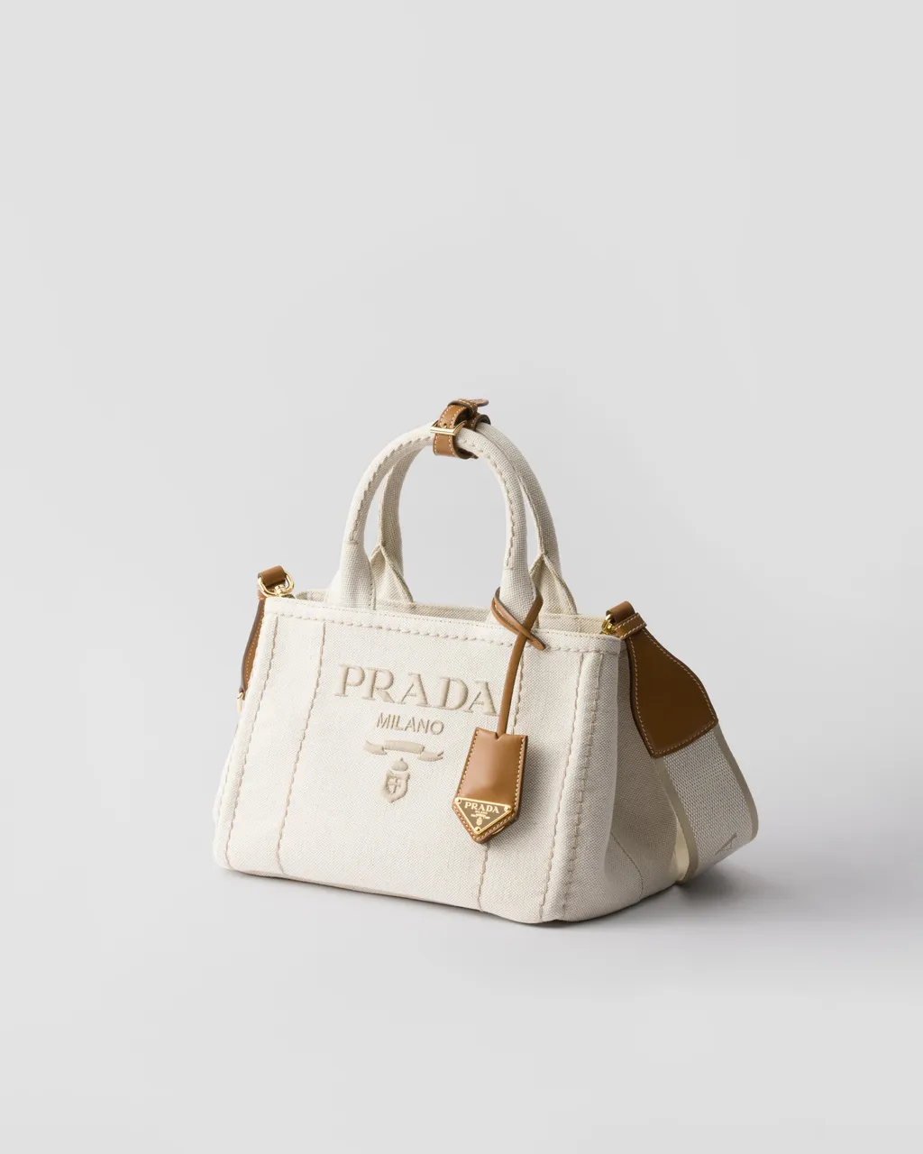 Prada JardiniÈRe Small Linen Blend Handbag