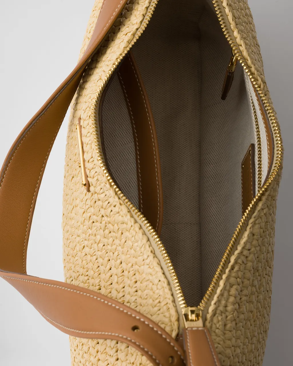 Prada AimÉE Large Crochet And Leather Bag