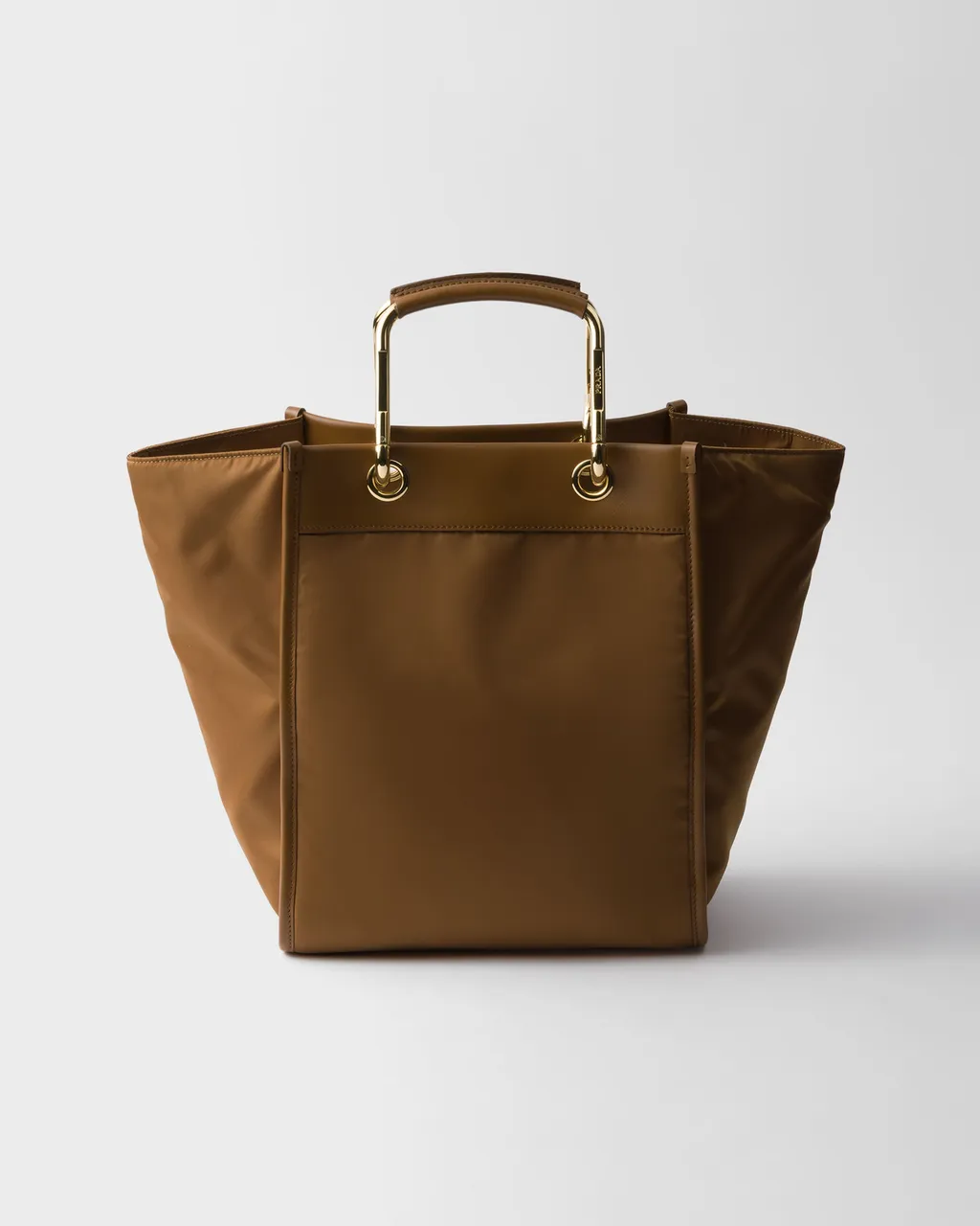 Medium Re-Nylon And Leather Tote Bag
