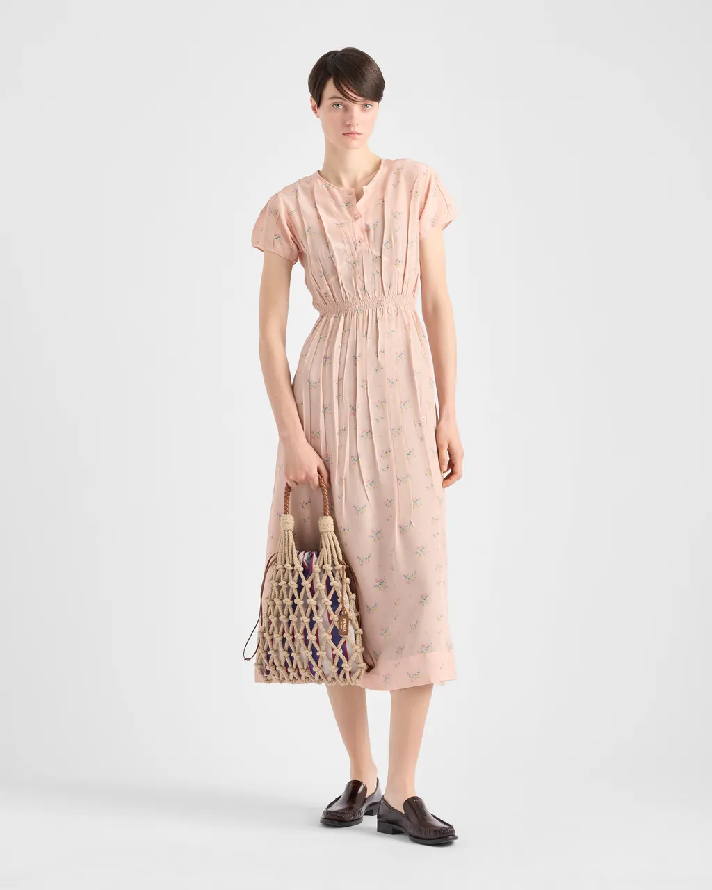 Prada Noué Medium Cotton Macramé Bag