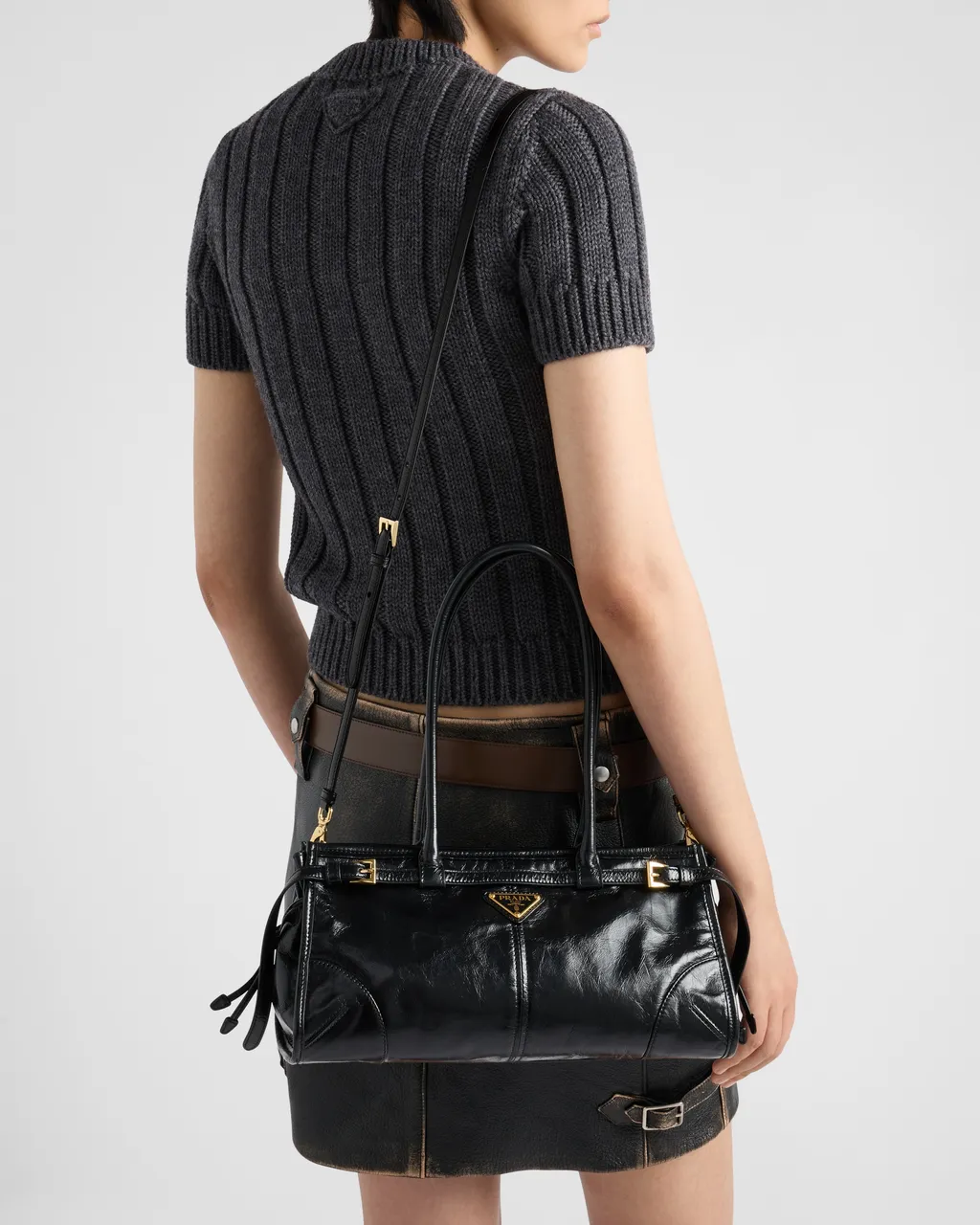 Prada Bonnie Medium Leather Handbag