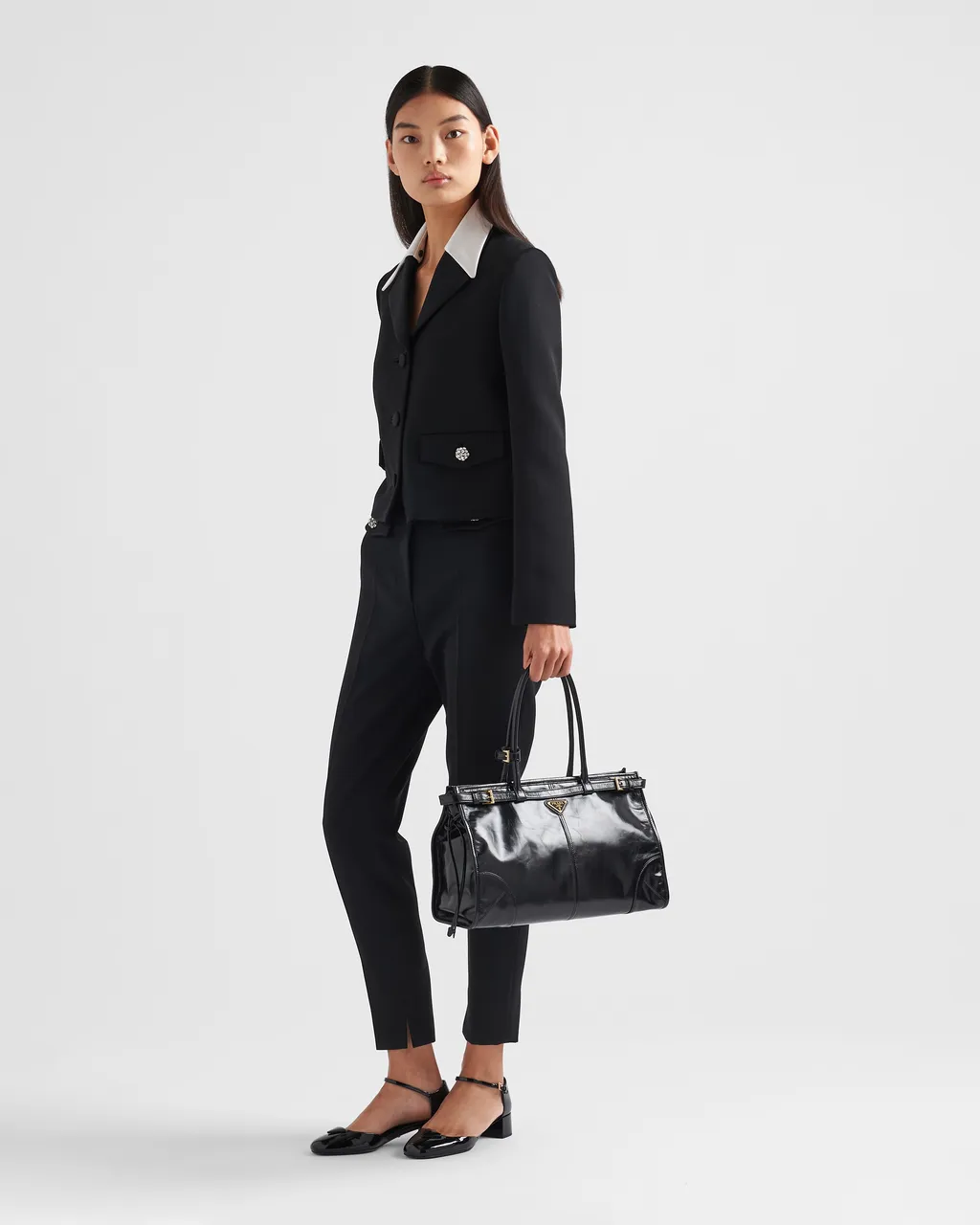 Prada Bonnie Large Leather Handbag