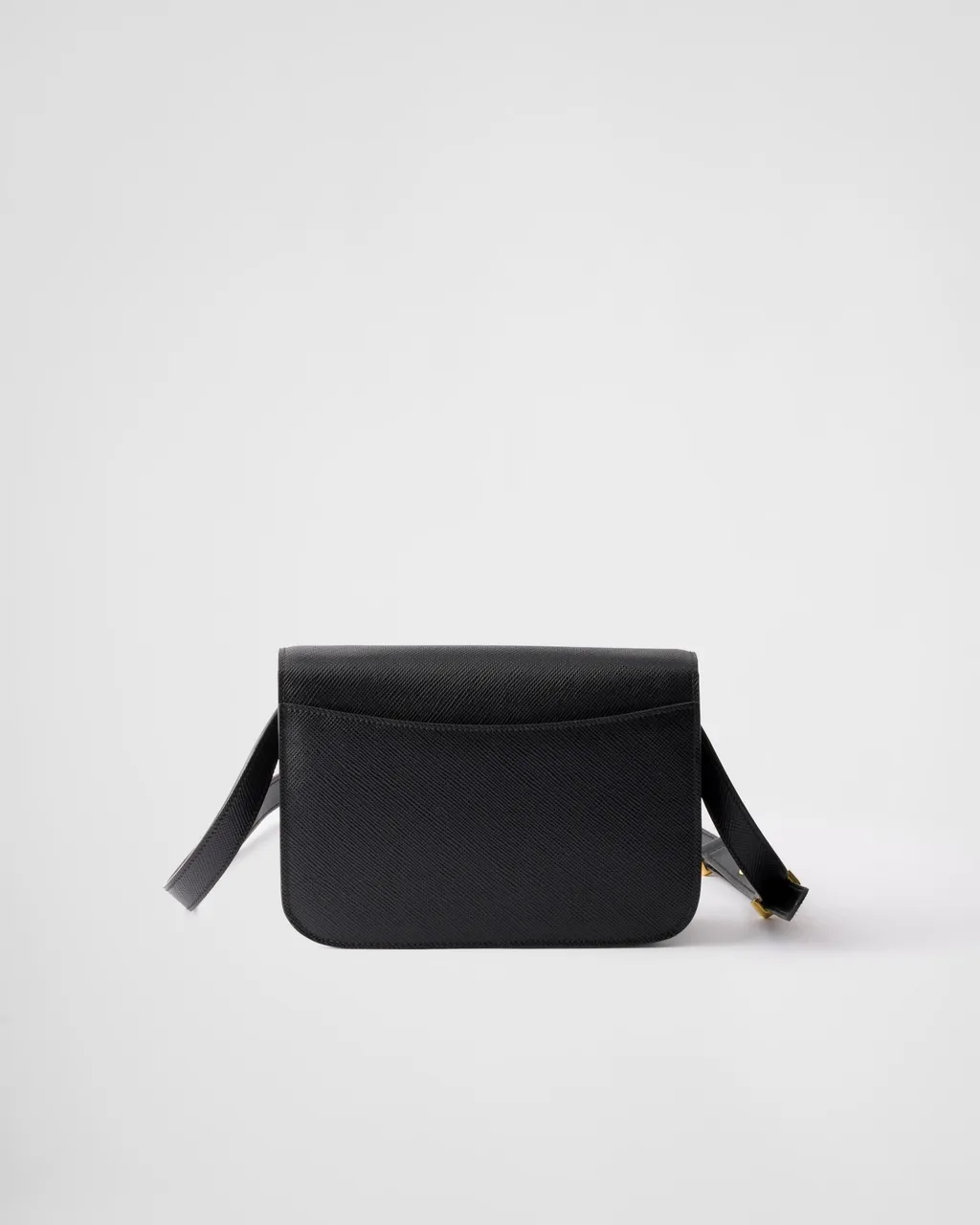 Saffiano Leather Flap Shoulder Bag