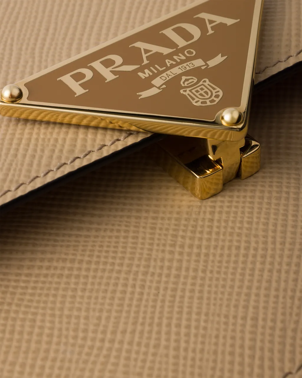 Saffiano Leather Flap Shoulder Bag