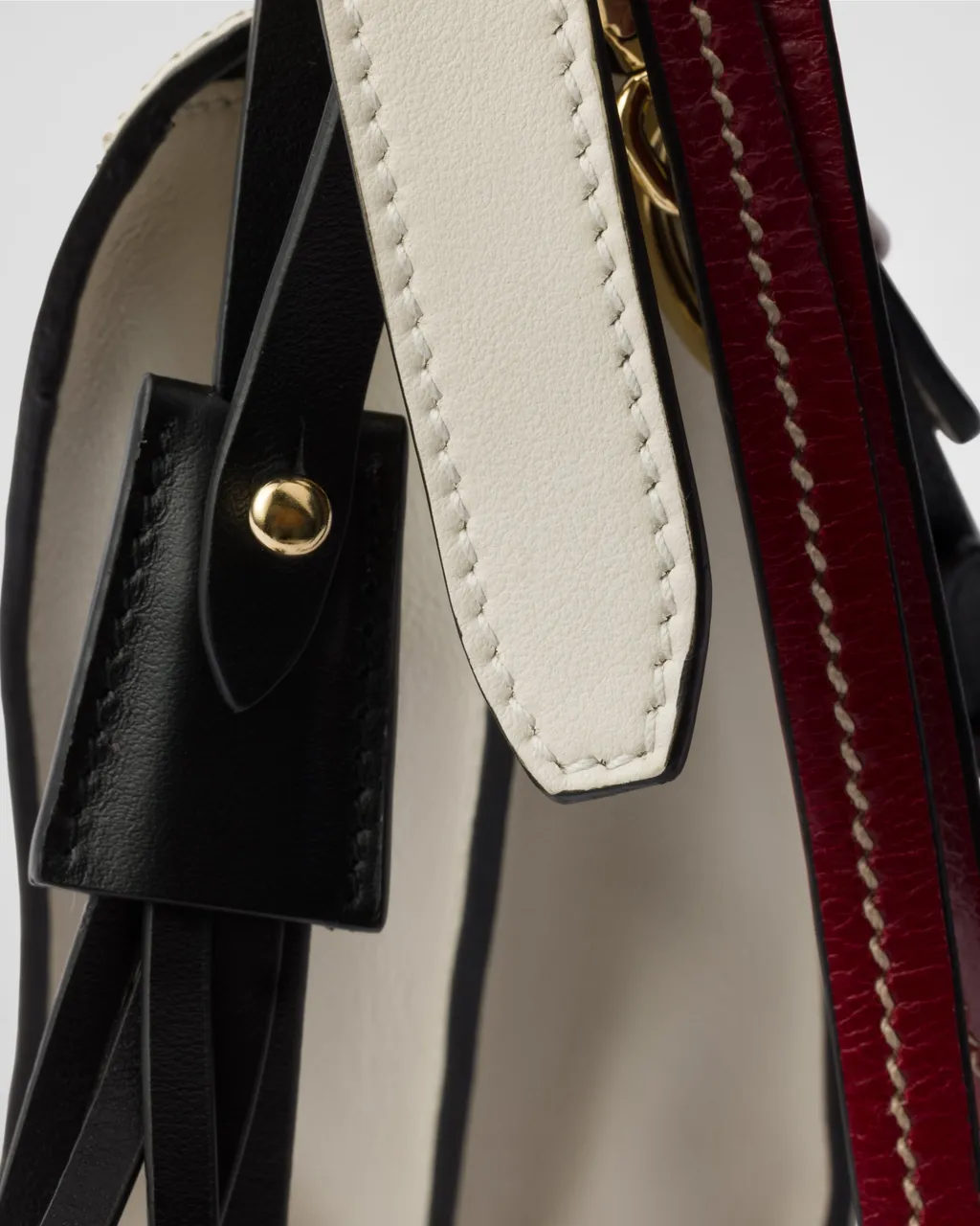 Prada Soft Sound Small Leather Shoulder Bag With Charms