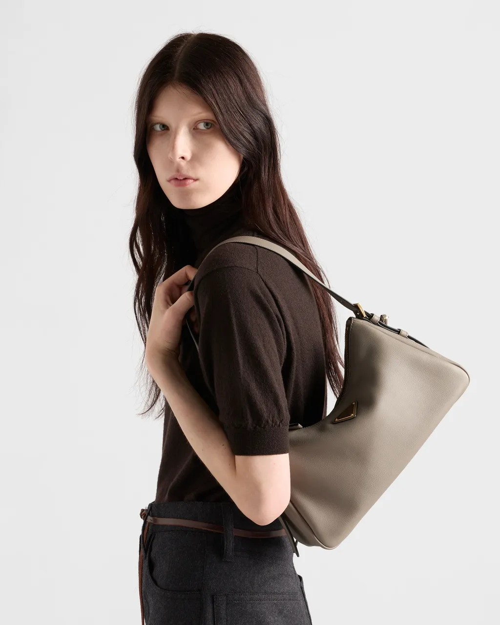 Prada AimÉE Medium Leather Shoulder Bag
