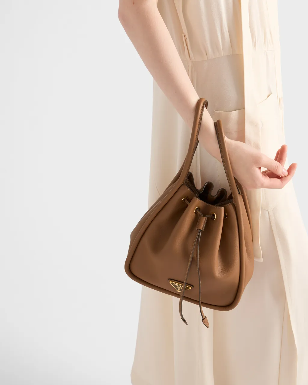 Prada Darling Leather Mini Bucket Bag