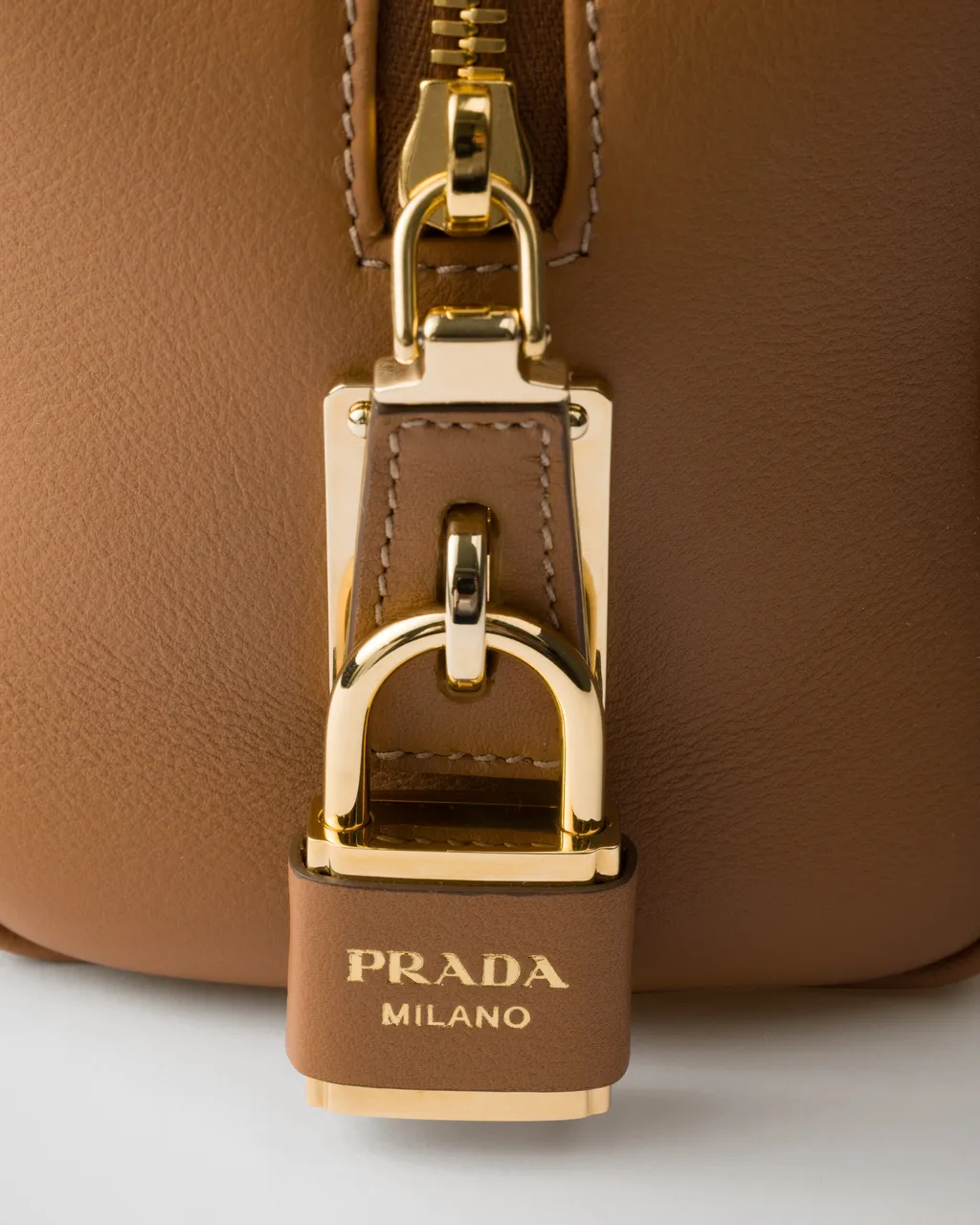 Medium Leather Top-Handle Bag With Padlock