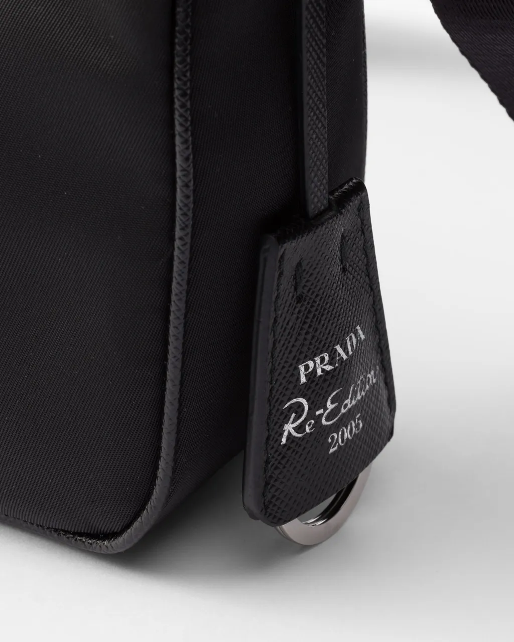 Prada Re-Edition 2005 Re-Nylon And Saffiano Leather Bag With Charm