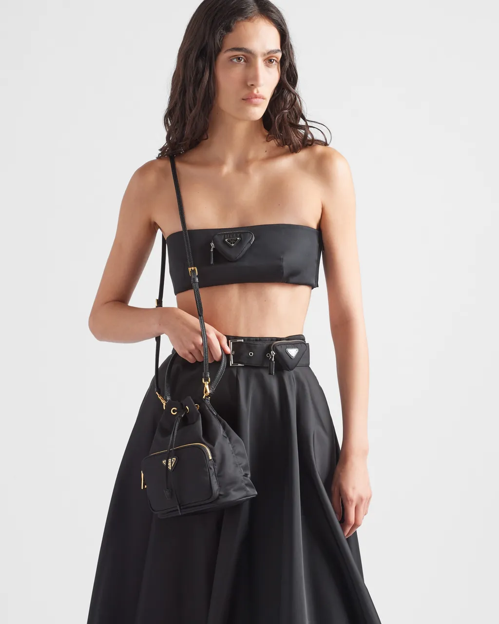 Prada Duet Re-Nylon Bucket Bag