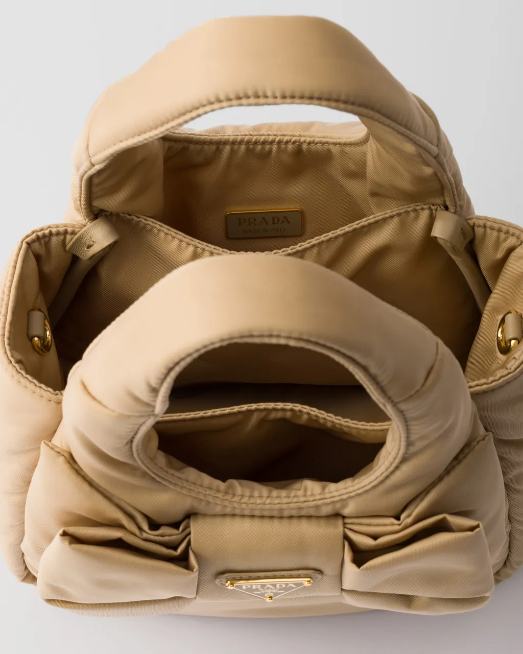 Padded Re-Nylon Mini-Bag With Bow