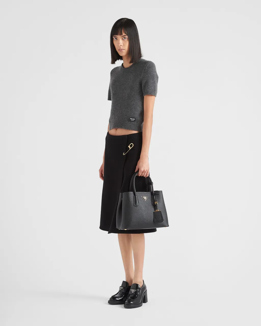 Medium Prada Double Saffiano Leather Bag